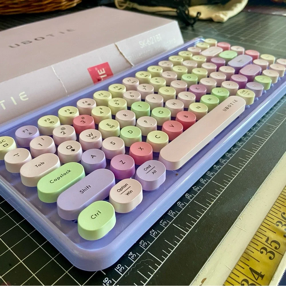 Retro Purple Bluetooth Keyboard